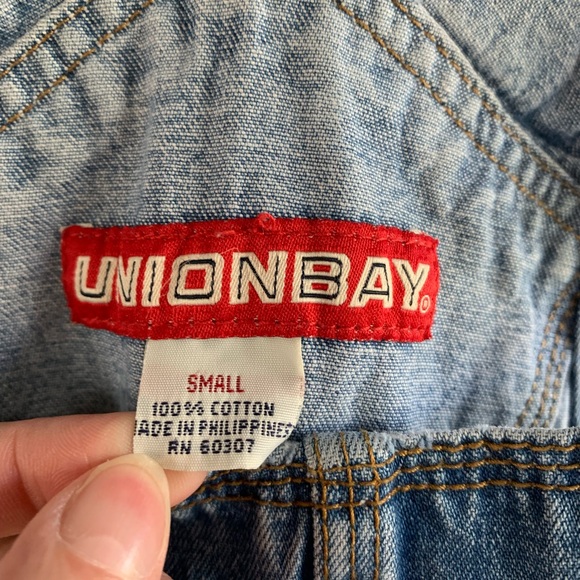 UNIONBAY Vintage Blue Denim Overalls size small - Picture 2 of 16